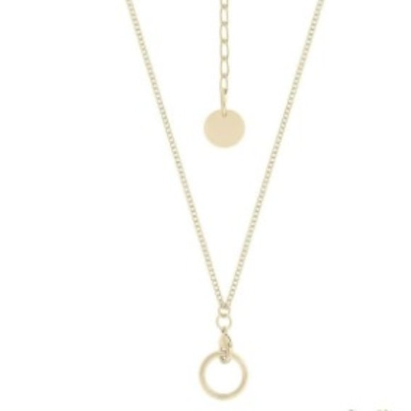 French connection women's gold Y drop layered necklace - Picture 4 of 7